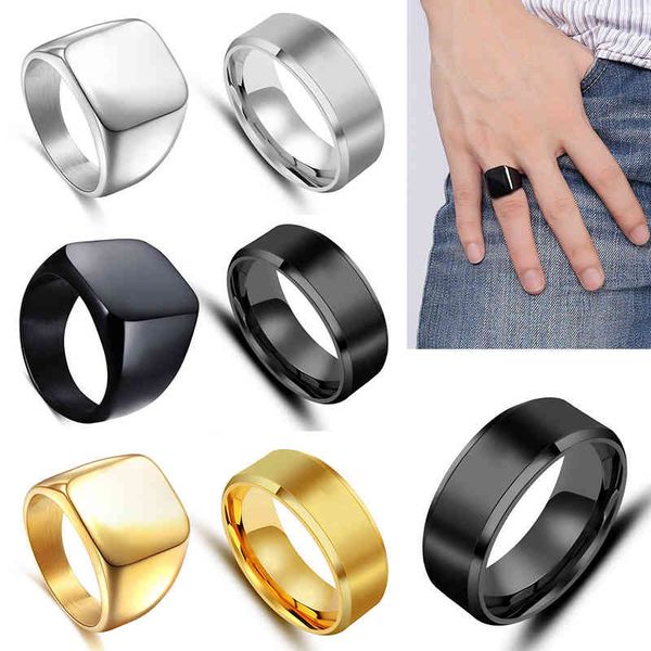 square big width signet ring simple band finger s male party jewelry punk stainless steel frosted men wholesale, Silver
square big width signet ring simple band finger s male party jewelry punk stainless steel frosted men wholesale, Silver