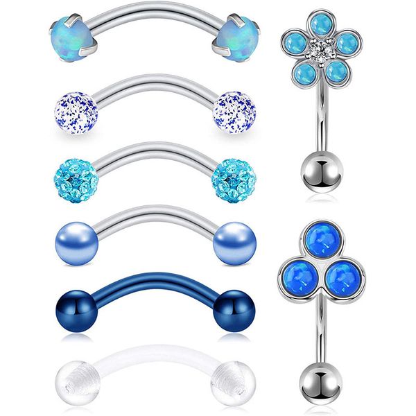 16g rook earrings daith snug eyebrow rings curved barbell anti tragus forward helix piercings for women men, Silver
16g rook earrings daith snug eyebrow rings curved barbell anti tragus forward helix piercings for women men, Silver