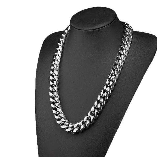 chains 6-18mm hip hop 316l stainless steel cuban link chain necklaces for men rapper fashion choker jewelry drop, Silver
chains 6-18mm hip hop 316l stainless steel cuban link chain necklaces for men rapper fashion choker jewelry drop, Silver