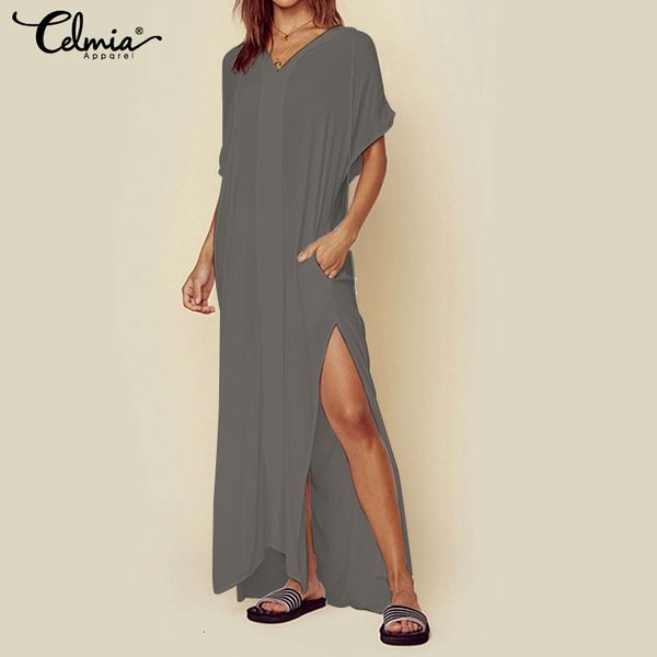 dresses plus size 2021 summer women maxi long dress celmia casual loose short sleeve hooded sundress high split beach vestidos robe, Black;gray
dresses plus size 2021 summer women maxi long dress celmia casual loose short sleeve hooded sundress high split beach vestidos robe, Black;gray
