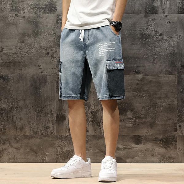 men's shorts 2021 summer fashion cargo streetwear elastic waist breeches bermuda male big pocket casual half jeans denim, White;black
men's shorts 2021 summer fashion cargo streetwear elastic waist breeches bermuda male big pocket casual half jeans denim, White;black