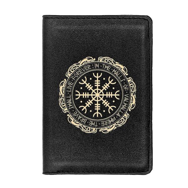 card holders classic vintage viking symbol printing passport cover holder id case travel leather wallet, Brown;gray
card holders classic vintage viking symbol printing passport cover holder id case travel leather wallet, Brown;gray