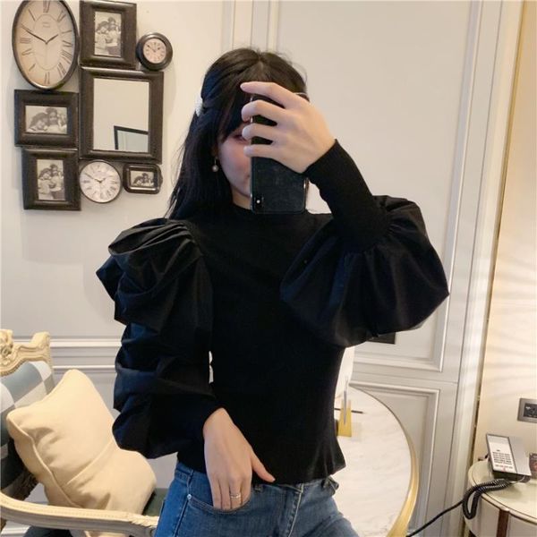 sleeve puff fashion white blouse women o neck ruffles patchwork shirt crop vintage casual knitted blusas women's blouses & shirts
sleeve puff fashion white blouse women o neck ruffles patchwork shirt crop vintage casual knitted blusas women's blouses & shirts