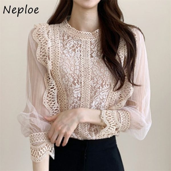 elegant lace patchwork hook flower blouse women stand collar long sleeve pullover blusas spring slim ol shirt 210422, White
elegant lace patchwork hook flower blouse women stand collar long sleeve pullover blusas spring slim ol shirt 210422, White