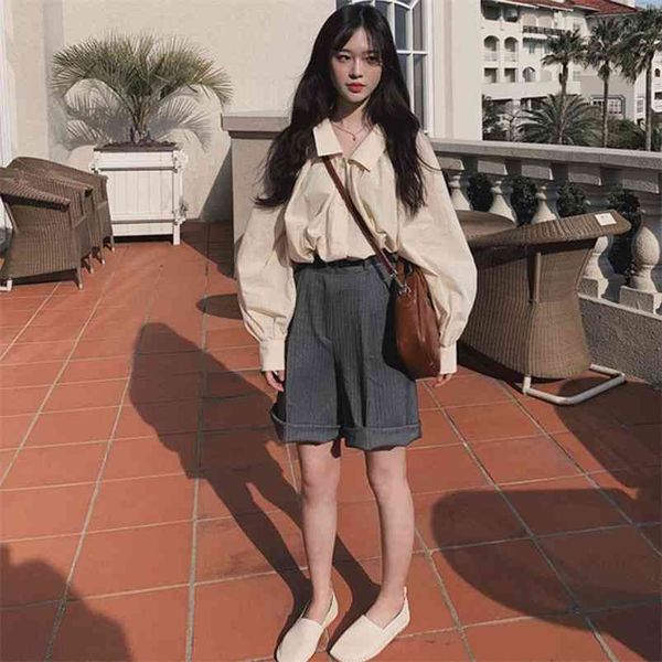 spring autumn women's korean style wild thin solid color lantern sleeve loose casual long-sleeved female s gx382 210507, White
spring autumn women's korean style wild thin solid color lantern sleeve loose casual long-sleeved female s gx382 210507, White