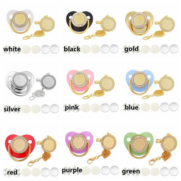 sublimation baby pacifier with clip favor bling crystals blank infant pacifiers chain birthday gift newborn care tools 14 color 0117
sublimation baby pacifier with clip favor bling crystals blank infant pacifiers chain birthday gift newborn care tools 14 color 0117