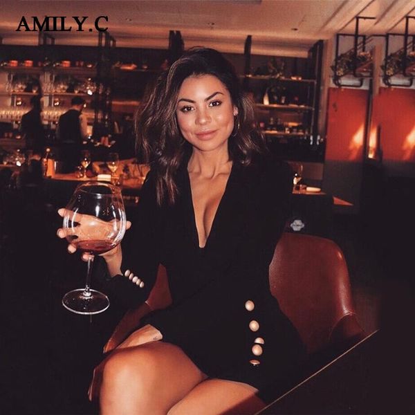 casual dresses amily.c latest fashion 2021 designer suit dress metal button deep v neck slim fit, Black;gray
casual dresses amily.c latest fashion 2021 designer suit dress metal button deep v neck slim fit, Black;gray