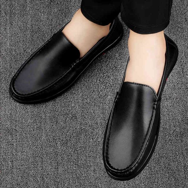 dress shoes men's genuine leather head soft anti-slip comfortable breathable loafers man casual real 3b75, Black
dress shoes men's genuine leather head soft anti-slip comfortable breathable loafers man casual real 3b75, Black