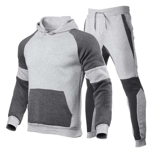 men's tracksuits autumn winter sets mens fashion sports patchwork with a fleece-down hoodie suit brand clothing sweat male sportswear, Gray
men's tracksuits autumn winter sets mens fashion sports patchwork with a fleece-down hoodie suit brand clothing sweat male sportswear, Gray