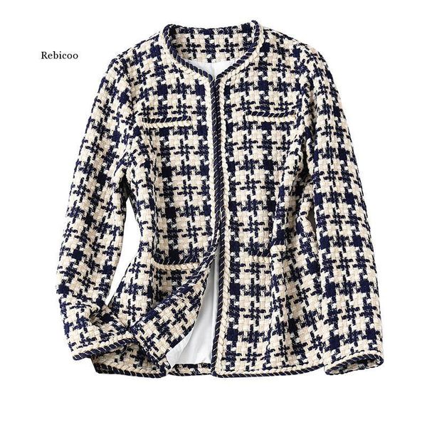 women's wool & blends european and american slim loose short style commuting plaid herringbone pattern stand-up collar jacket female, Black
women's wool & blends european and american slim loose short style commuting plaid herringbone pattern stand-up collar jacket female, Black