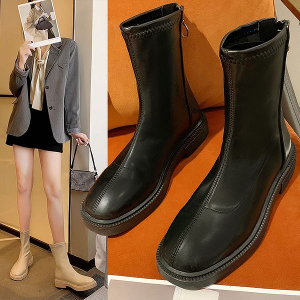 sho 2021 winter soft leather british style martin women's spring and autumn single boots thick, Black
sho 2021 winter soft leather british style martin women's spring and autumn single boots thick, Black