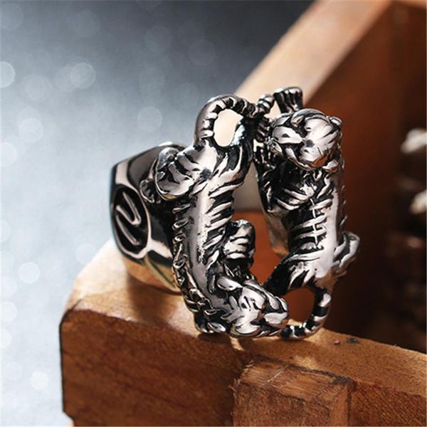 punk mens boys titanium steel double tiger play fight classical design ring men fashion jewelry wedding rings, Slivery;golden
punk mens boys titanium steel double tiger play fight classical design ring men fashion jewelry wedding rings, Slivery;golden