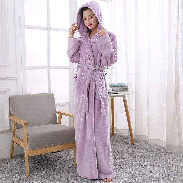 light purple luxury ladies warm soft full length hooded bathrobes dressing gowns housecoat for women thick long bathrobe women's sleepw, Black;red
light purple luxury ladies warm soft full length hooded bathrobes dressing gowns housecoat for women thick long bathrobe women's sleepw, Black;red