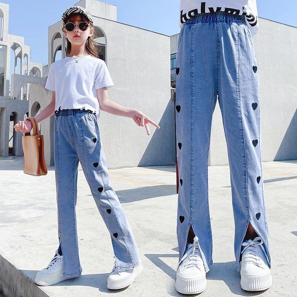 summer girls pants thin jeans love heart-shaped embroidery wide leg split long trousers 4 5 6 7 8 9 10 11 12 13 years kids, Blue
summer girls pants thin jeans love heart-shaped embroidery wide leg split long trousers 4 5 6 7 8 9 10 11 12 13 years kids, Blue