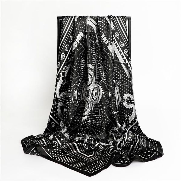 scarves 90*90cm satin silk square scarf female hijab headkerchief headband fashion shawls and wrap bandana neckerchief headwear foulard, Blue;gray
scarves 90*90cm satin silk square scarf female hijab headkerchief headband fashion shawls and wrap bandana neckerchief headwear foulard, Blue;gray