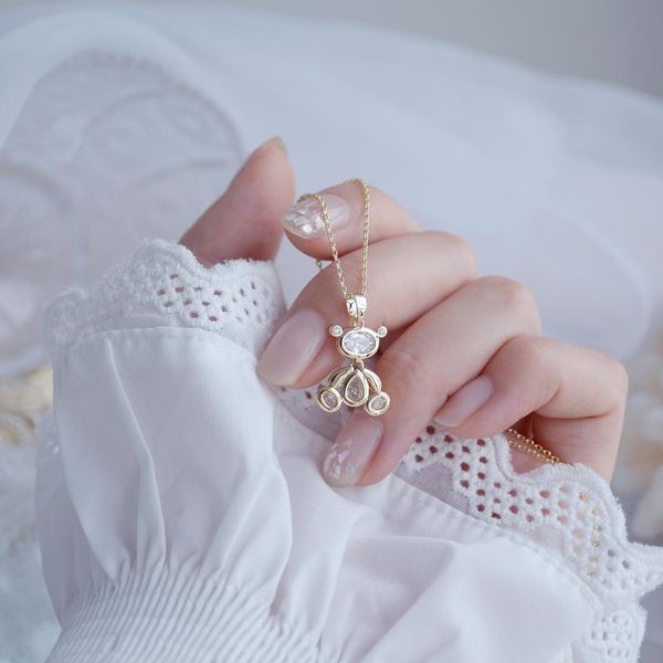 chains exquisite beauty inlaid big zircon cute three dimensional bear short necklace birthday part girl temperament pendant jewelry, Silver
chains exquisite beauty inlaid big zircon cute three dimensional bear short necklace birthday part girl temperament pendant jewelry, Silver