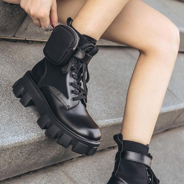 boots fashion pocket women boot lace up ladies ankle female motorcycle chunky sole pouch high heels woman platform shoe, Black
boots fashion pocket women boot lace up ladies ankle female motorcycle chunky sole pouch high heels woman platform shoe, Black