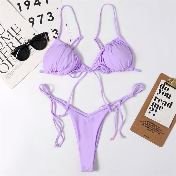 2021 new micro bikini push up bathing suit women solid pleated bikini set frenulum swimming suit women brazilian swimwear
2021 new micro bikini push up bathing suit women solid pleated bikini set frenulum swimming suit women brazilian swimwear