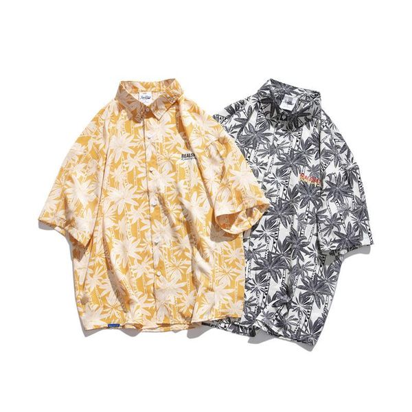 men shirts short sleeves male clothing tees brand casual floral print summer shirt turn-down collar cotton street fashion ae783 men's, White;black
men shirts short sleeves male clothing tees brand casual floral print summer shirt turn-down collar cotton street fashion ae783 men's, White;black