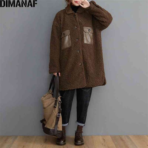 plus size women jacket coat winter outwear pu leather loose cashmere fleece thick warm flocking vintage overcoat 210531, Black;brown
plus size women jacket coat winter outwear pu leather loose cashmere fleece thick warm flocking vintage overcoat 210531, Black;brown
