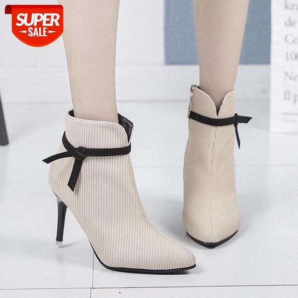 women boots elegant fine temperament stiletto pointed toe ankle boots strap decoration matching convenient zipper female #ji20, Black
women boots elegant fine temperament stiletto pointed toe ankle boots strap decoration matching convenient zipper female #ji20, Black