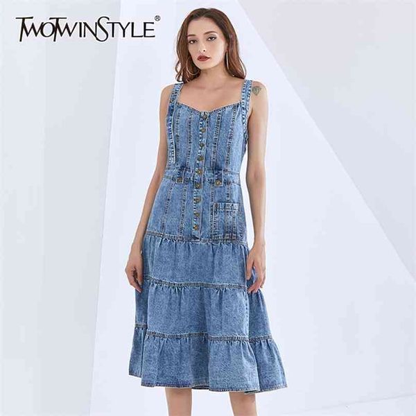 cross denim sling dress for women square collar sleeveless high waist midi dresses female fashion clothing 210520, Black;gray
cross denim sling dress for women square collar sleeveless high waist midi dresses female fashion clothing 210520, Black;gray