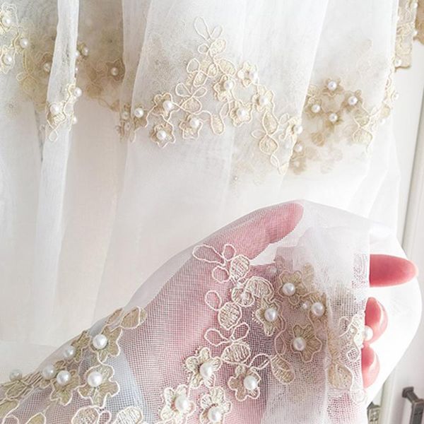 luxury embroidery pearls tulle curtians for living room bedroom rope flowers sheer volie elegant romantic yarn zh420-4 curtain & drapes
luxury embroidery pearls tulle curtians for living room bedroom rope flowers sheer volie elegant romantic yarn zh420-4 curtain & drapes