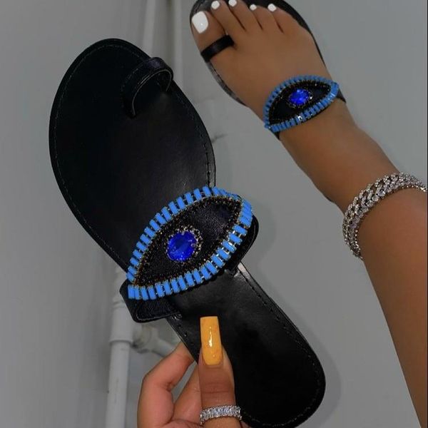slippers 2021 women summer luxury round head set toe flat large size rhinestone gems all-match outdoor beach sandals durable ms, Black
slippers 2021 women summer luxury round head set toe flat large size rhinestone gems all-match outdoor beach sandals durable ms, Black