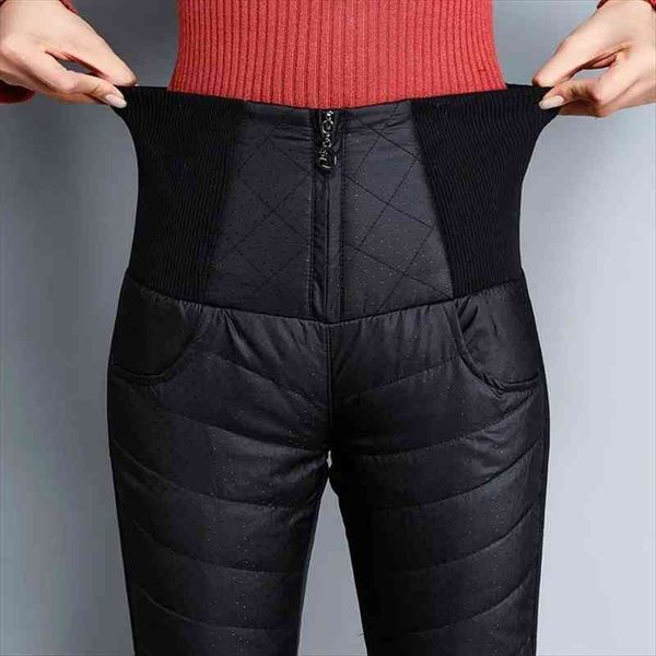 winter elastic waist down pants women snow wear white duck down outdoor leggings elegant slim thick warm stretch pants, Black;white
winter elastic waist down pants women snow wear white duck down outdoor leggings elegant slim thick warm stretch pants, Black;white
