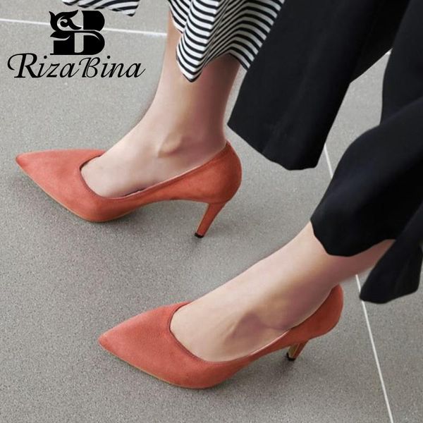 dress shoes rizabina women pumps pu leather pointed toe thin heels slip on shallow brand office wedding footwear size 32-43, Black
dress shoes rizabina women pumps pu leather pointed toe thin heels slip on shallow brand office wedding footwear size 32-43, Black