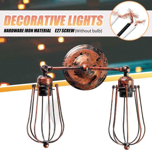 industrial double head wall sconce lights american rustic wrought iron antique restaurant corridor decoration led lamp
industrial double head wall sconce lights american rustic wrought iron antique restaurant corridor decoration led lamp