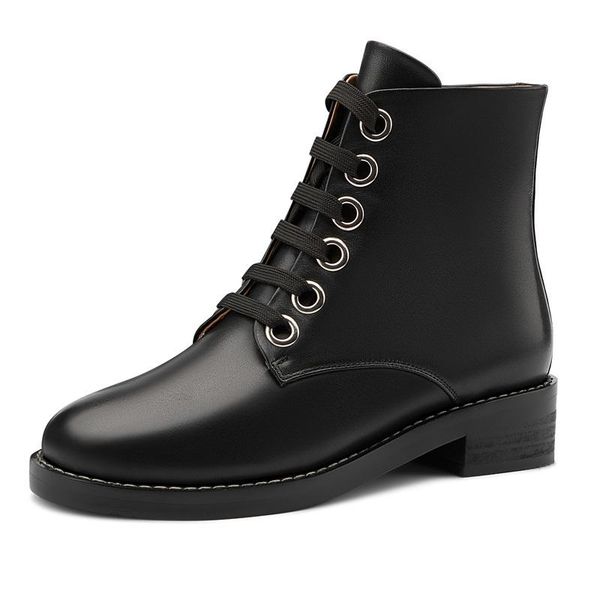 boots 2021 100% genuine leather woman med square heels ankle black autumn winter round toe women short big size 34-43
boots 2021 100% genuine leather woman med square heels ankle black autumn winter round toe women short big size 34-43