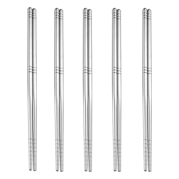 chopsticks 2/3/5 pairs stainless steel chinese stylish healthy light weight metal non-slip kitchen tableware
chopsticks 2/3/5 pairs stainless steel chinese stylish healthy light weight metal non-slip kitchen tableware