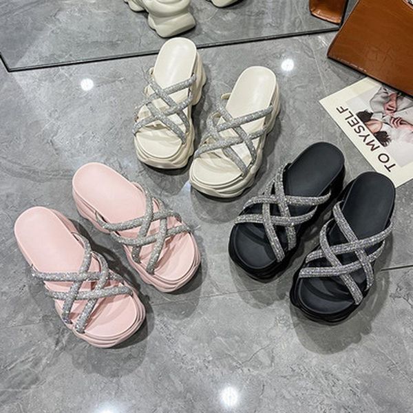 sandals summer bling slippers women's chunky 2021 fashion women 9cm wedges platform shoes woman open toe flats beach flip flops, Black
sandals summer bling slippers women's chunky 2021 fashion women 9cm wedges platform shoes woman open toe flats beach flip flops, Black