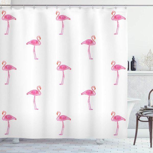 flamingo shower curtain, flamingos pattern with watercolor painting effect simple design art print, cloth fabric bathroom decor
flamingo shower curtain, flamingos pattern with watercolor painting effect simple design art print, cloth fabric bathroom decor