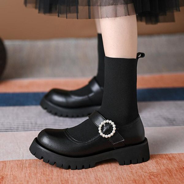 boots women ankle concise genuine leather knitting autumn winter round toe thick high heels platform casual shoes woman, Black
boots women ankle concise genuine leather knitting autumn winter round toe thick high heels platform casual shoes woman, Black