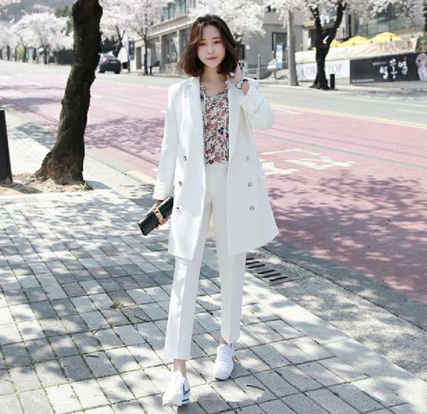 women's suits & blazers spring 2021 korean fashion suit small incense wind female two-piece wear autumn and winter tide ms slim, White;black
women's suits & blazers spring 2021 korean fashion suit small incense wind female two-piece wear autumn and winter tide ms slim, White;black