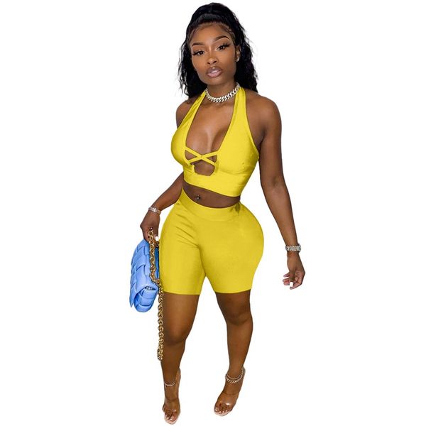 summer co ord set women tracksuit 2 piece set fashion hollow out halter crop and shorts sets club outfits for women, Black;white
summer co ord set women tracksuit 2 piece set fashion hollow out halter crop and shorts sets club outfits for women, Black;white