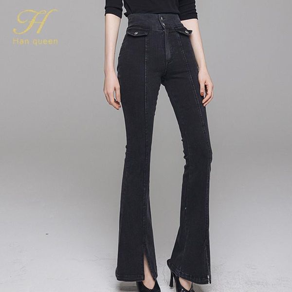 han queen high waist denim pants women fashion 2021 autumn winter trousers zip ladies slim slightly split long design pant women's jean, Blue
han queen high waist denim pants women fashion 2021 autumn winter trousers zip ladies slim slightly split long design pant women's jean, Blue
