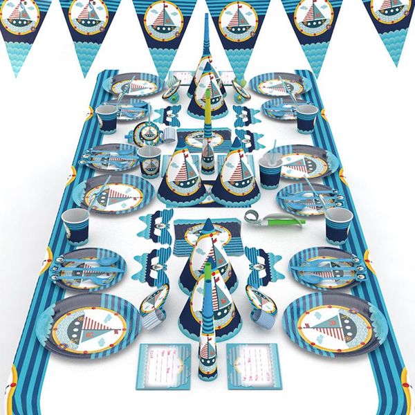 disposable dinnerware cartoon maritime theme birthday sailboat party decorations kids tableware for supplies
disposable dinnerware cartoon maritime theme birthday sailboat party decorations kids tableware for supplies
