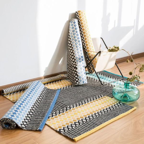 carpets 7 styles cotton hand woven handmade rug mat for livingroom bedroom/hallway kitchen laundry room washable cozy carpet 60*90cm
carpets 7 styles cotton hand woven handmade rug mat for livingroom bedroom/hallway kitchen laundry room washable cozy carpet 60*90cm