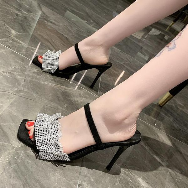 dress shoes rhinestone high heels pumps summer fashion open toe slip-on thin sandals party 43, Black
dress shoes rhinestone high heels pumps summer fashion open toe slip-on thin sandals party 43, Black