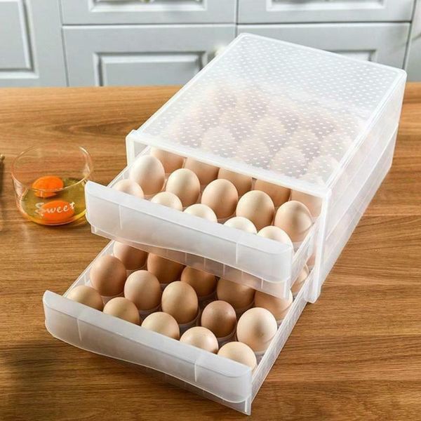 household 60 grid egg storage box drawer kitchen refrigerator double dumpling transparent tray plastic s0x1 bottles & jars
household 60 grid egg storage box drawer kitchen refrigerator double dumpling transparent tray plastic s0x1 bottles & jars