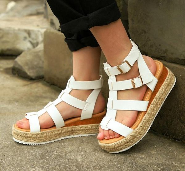 breathable summer women fashion solid color sandals buckle strap wedges platform retro peep toe, Black
breathable summer women fashion solid color sandals buckle strap wedges platform retro peep toe, Black