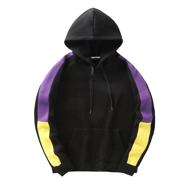 men's hoodies & sweatshirts color block pullover hooded loose sport patchwork contrast hoodie long sleeve men casual male clothes, Black
men's hoodies & sweatshirts color block pullover hooded loose sport patchwork contrast hoodie long sleeve men casual male clothes, Black