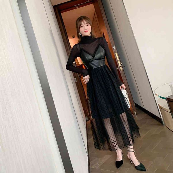 skirt arrival female fashion set spring ol temperament mesh polka dot perspective girdle dress black plain two pieces together
skirt arrival female fashion set spring ol temperament mesh polka dot perspective girdle dress black plain two pieces together