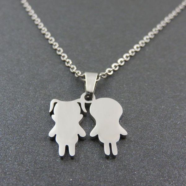 pendant necklaces twins boy & girl necklace, happy children's pendant, fashoin stainless steel jewelry accessories, Silver
pendant necklaces twins boy & girl necklace, happy children's pendant, fashoin stainless steel jewelry accessories, Silver