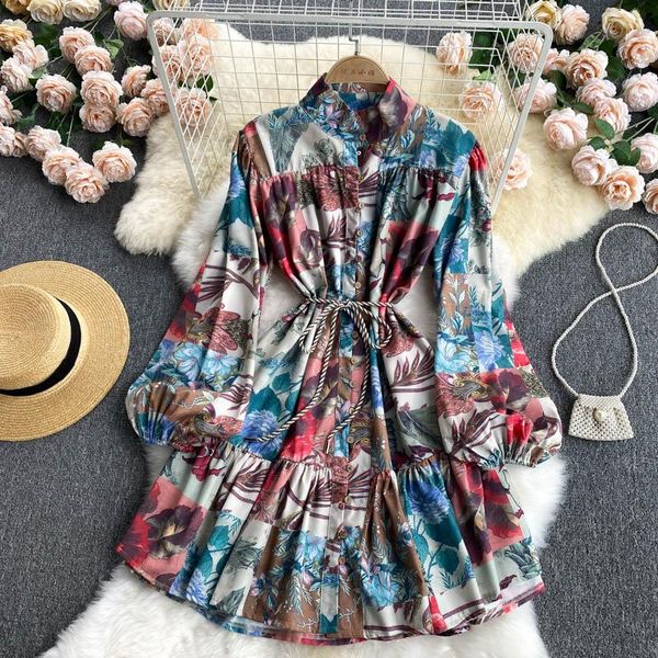 casual dresses 2021 autumn temperament printed vestidos women's stand-up collar puff sleeve button slim mini dress df026, Black;gray
casual dresses 2021 autumn temperament printed vestidos women's stand-up collar puff sleeve button slim mini dress df026, Black;gray