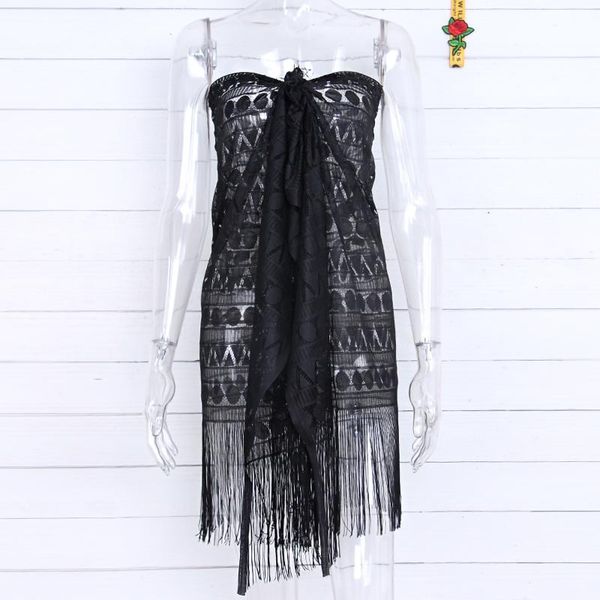 women's swimwear short sarongs beach wrap sheer bikini wraps cover ups for, White;black
women's swimwear short sarongs beach wrap sheer bikini wraps cover ups for, White;black