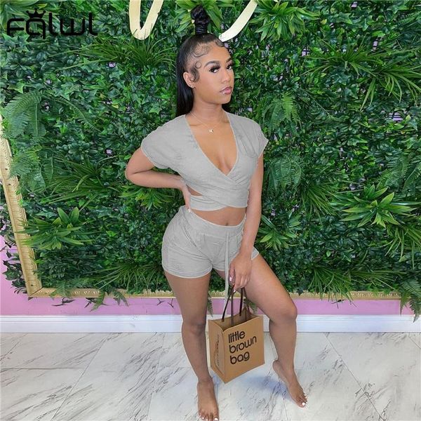 women's tracksuits fqlwl summer streetwear bodycon 2 two piece sets women outfits hollow out crop biker shorts suits grey casual matchi, Gray
women's tracksuits fqlwl summer streetwear bodycon 2 two piece sets women outfits hollow out crop biker shorts suits grey casual matchi, Gray